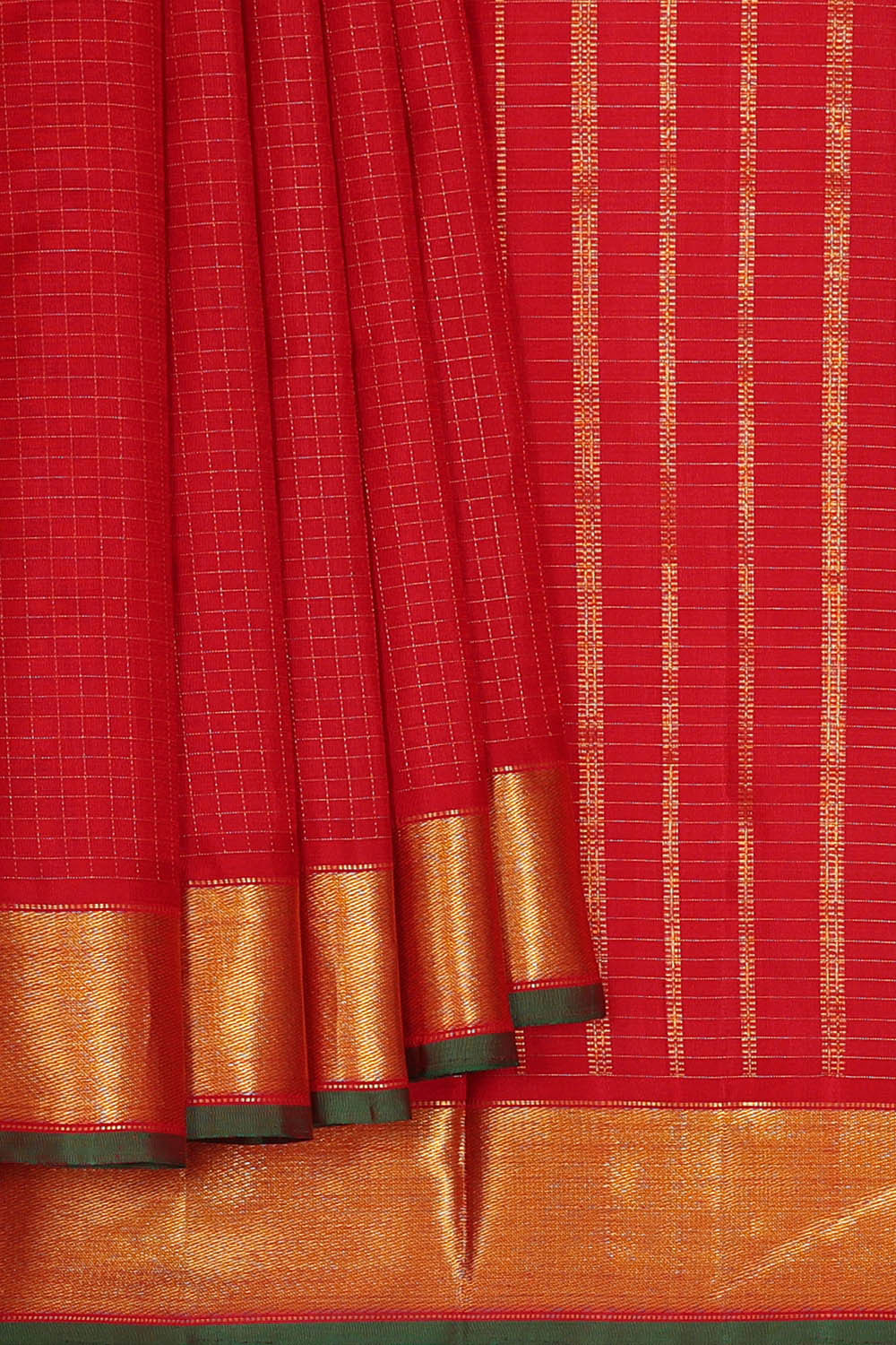 Image of Arani Silk Red Saree